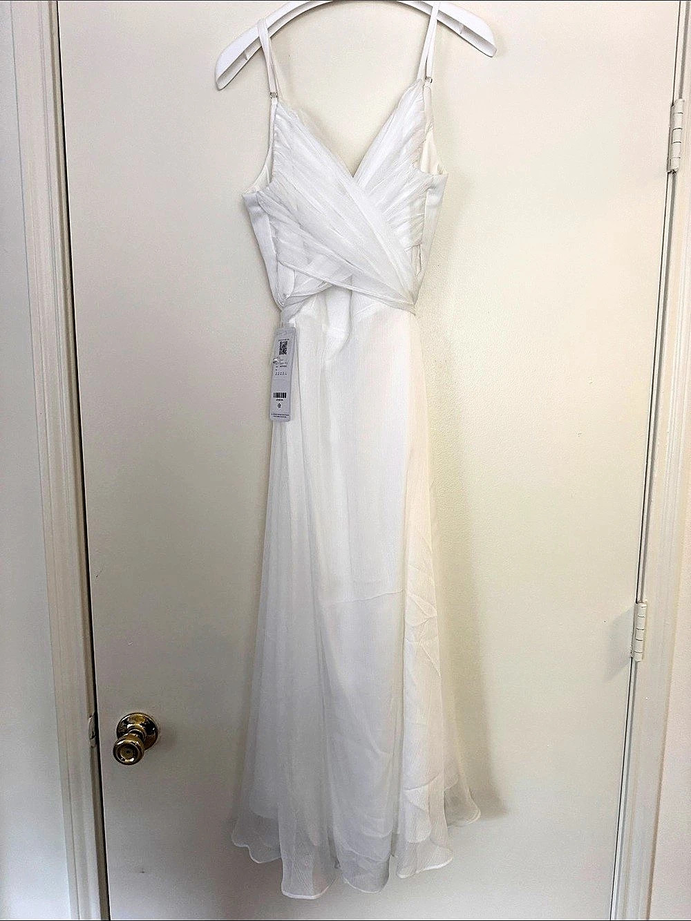 Azazie White Midi Dress Size 18